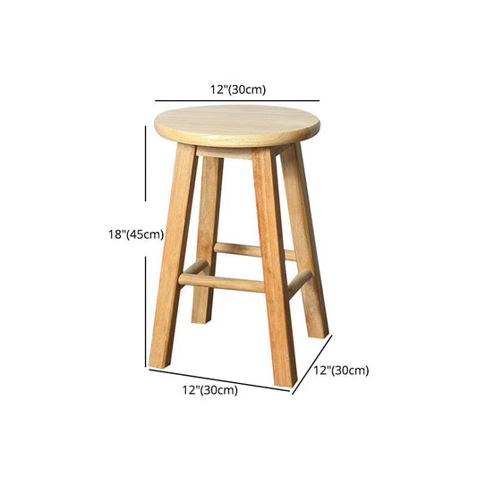 Modern Armless Counter Stool Rubber Wood Kitchen Bar Stool with Seat and Pedal Clearhalo 'Bar Furniture' 'Bar Stools' 'bar_stools' 'furn' 'furn_bar_stools' 'Furniture' 'furniture_bar_stools' 'Kitchen & Dining Furniture' 1200x1200_b3d765bc-f1f2-42ec-a6dc-e1d74f72db04