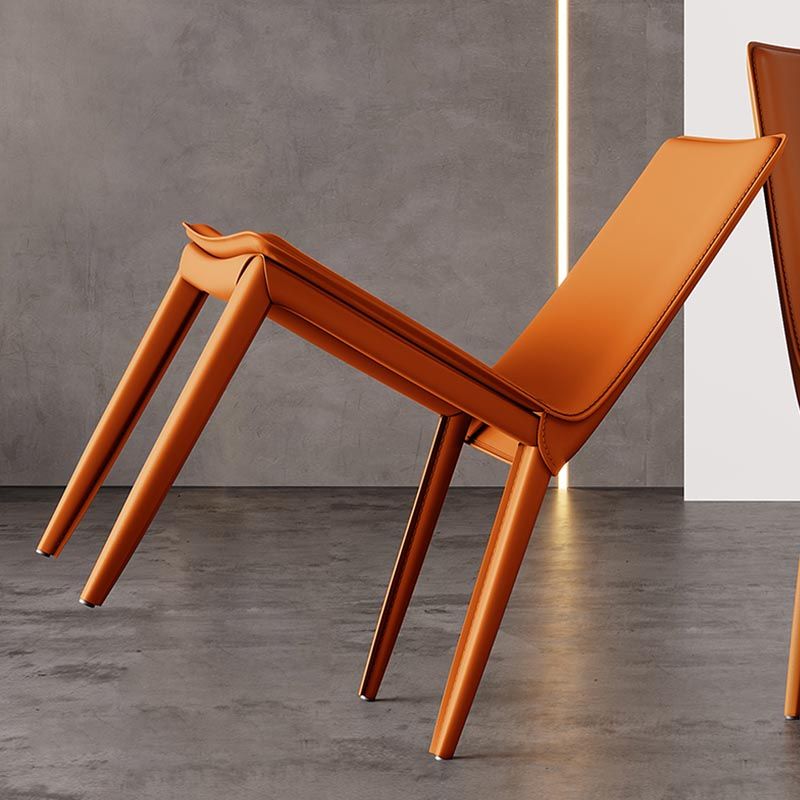 Sedia da pranzo in pelle sedia imbottita parsons per sala da pranzo