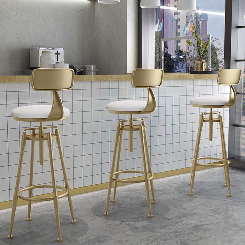 Nordic Style Metal Bar-stool Round Counter Bar Stool for Kitchen Clearhalo 'Bar Furniture' 'Bar Stools' 'bar_stools' 'furn' 'furn_bar_stools' 'Furniture' 'Kitchen & Dining Furniture' 1200x1200_b3d833b1-0474-488f-a383-6eb66ae612eb