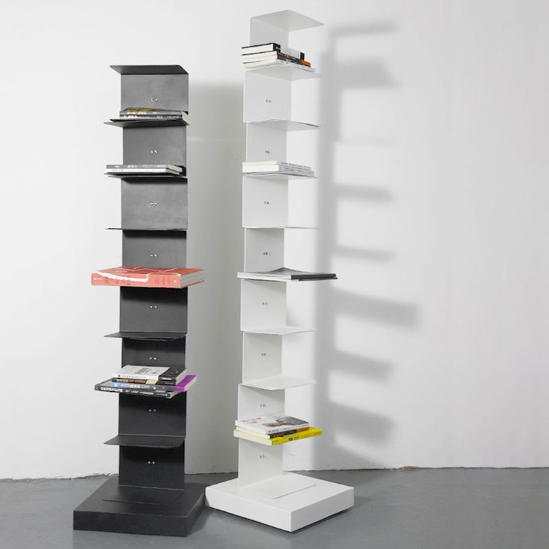 Libreria moderna in metallo, libreria geometrica chiusa per qualsiasi stanza