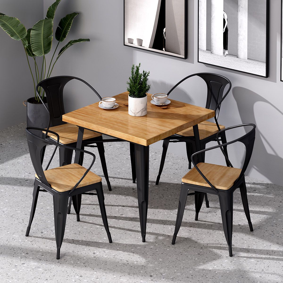 Industrial Style Solid Wood Dining Table Brown Table with Black Frame for Dinning Room Clearhalo ' dining_table' 'Dining Tables & Seating' 'Dining Tables' 'furn' 'furn_dining_table' 'Furniture' 'furniture_dining_table' 'Kitchen & Dining Furniture' 'kitchen&dining_furn' 'kitchen' 'kitchen_dining_table' 1200x1200_b3d8fce0-5704-444d-a97e-b9a2efb8ab70
