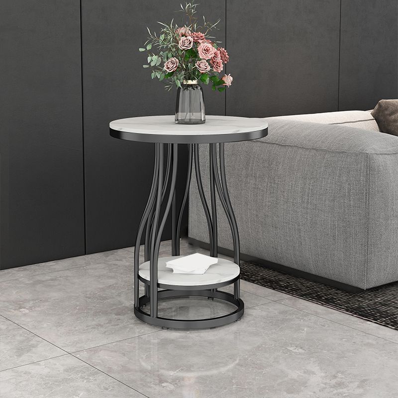 24.8" Tall Round Side Accent Table Metal Frame Nesting End Table Clearhalo 'Coffee & Accent Tables' 'End & Side Tables' 'end_side_tables' 'furn' 'furn_end_side_tables' 'Furniture' 'Living Room Furniture' 1200x1200_b3dd455b-51cf-43d4-bf09-ee7f3a5f88dc