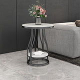 24.8" Tall Round Side Accent Table Metal Frame Nesting End Table Clearhalo 'Coffee & Accent Tables' 'End & Side Tables' 'end_side_tables' 'furn' 'furn_end_side_tables' 'Furniture' 'Living Room Furniture' 1200x1200_b3dd455b-51cf-43d4-bf09-ee7f3a5f88dc