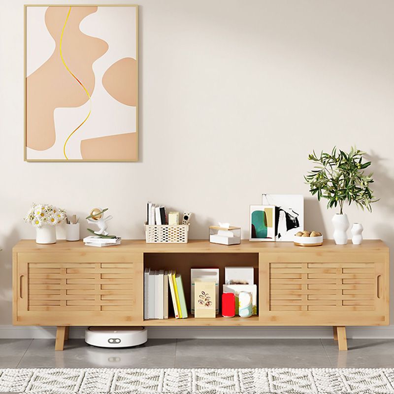 Enclosed Storage TV Media Stand Contemporary TV Console for Living Room Clearhalo 'furn' 'furn_tv_stands_entertainment_centers' 'Furniture' 'Living Room Furniture' 'TV Stands & Entertainment Centers' 'TV Stands & Media Storage Furniture' 'tv_stands_entertainment_centers' 1200x1200_b3ddbacf-9598-4420-8bb6-91bdef1e4bb2