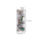 Standard Closed Back Bookshelf Glam Plastic Bookcase with Shelves