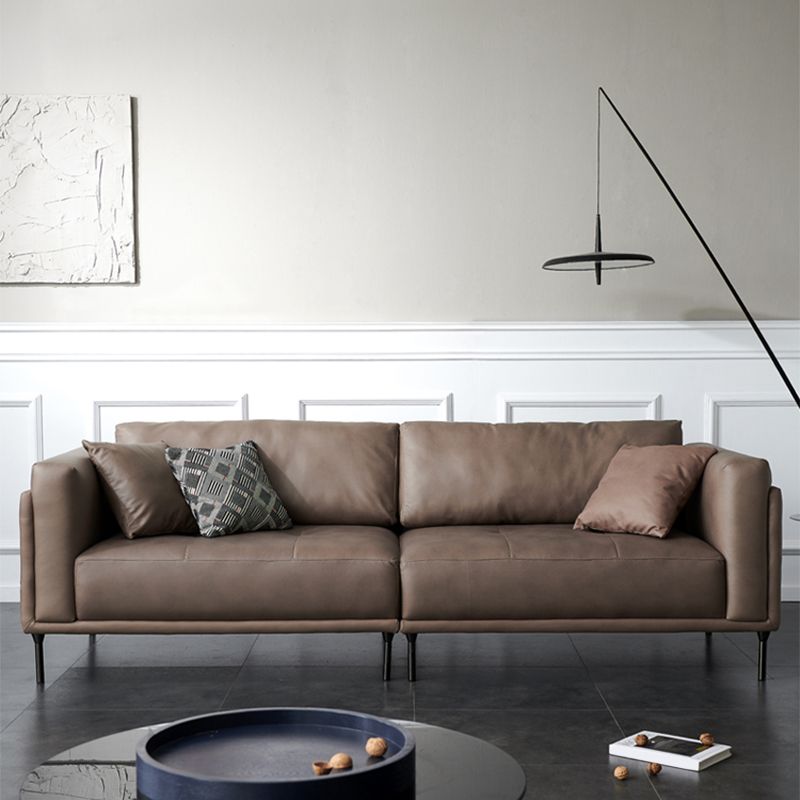 Divano a braccia quadrate moderne cuscini di legno divano divano per soggiorno