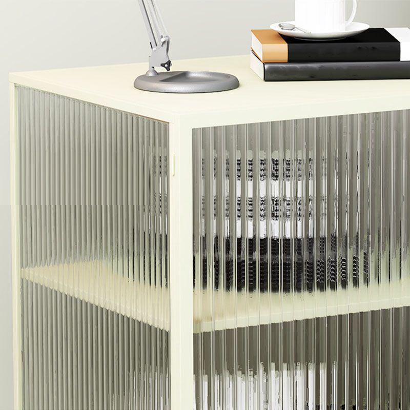 Modern Glass Door Night Table Metal Storage Nightstand for Bedroom Clearhalo 'Bedroom Furniture' 'furn' 'furn_night_stand' 'Furniture' 'night_stand' 'Nightstands' 1200x1200_b3e00c44-c64a-49e7-971a-2b7f73803ed2