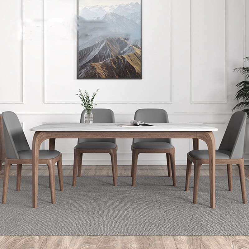 Juego de comedor moderno con tapa de piedra sinterizada, juego de mesa de comedor rectangular de 1/2/5 piezas