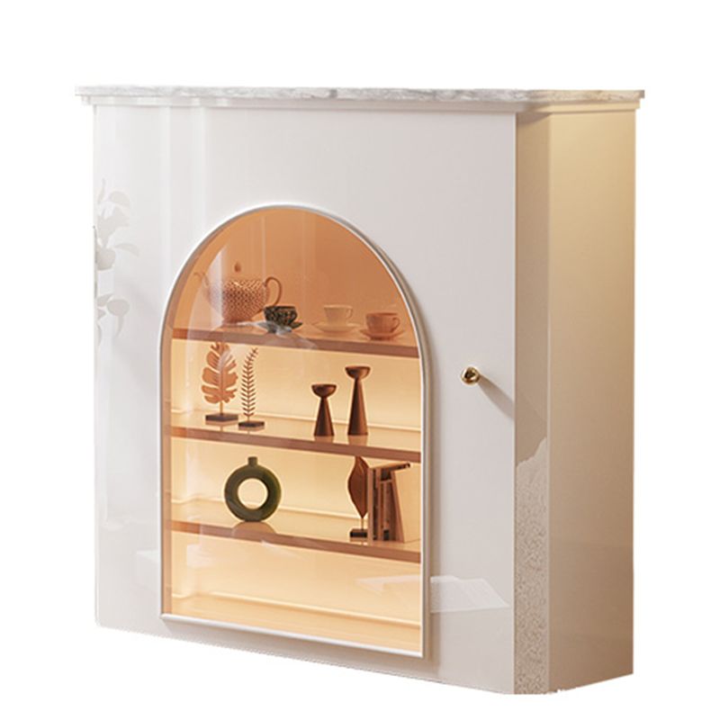 Aparador de piedra buffet de comedor de estilo glamorante con gabinete para el hogar