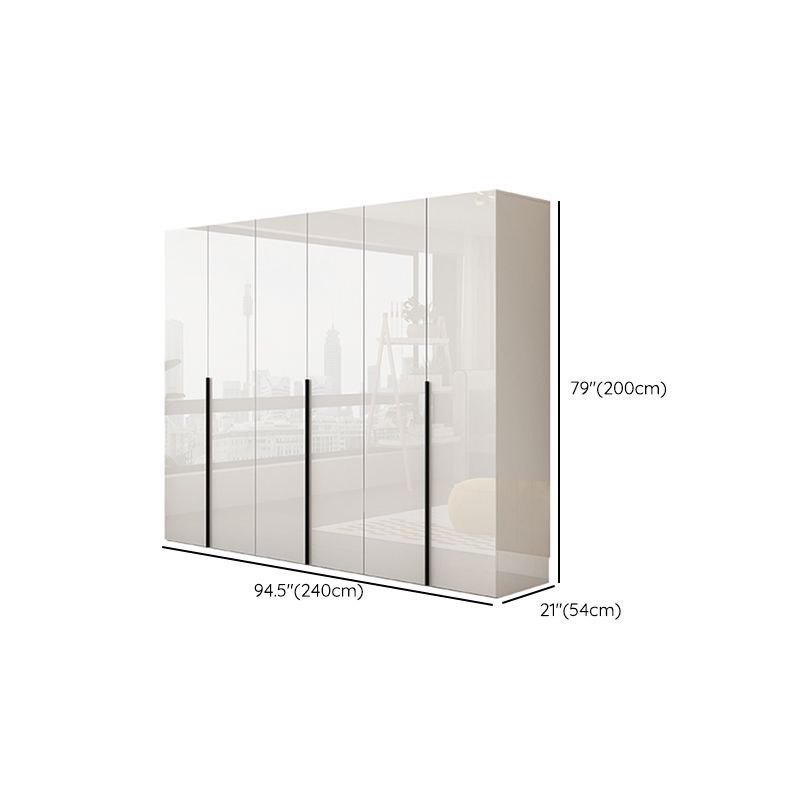 Hinged Wardrobe Armoire with Shelves White Wardrobe Closet for Home