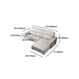 Nordic Style Sofa Bed Leather in Beige/grey/beige Cushioned Back Sofa