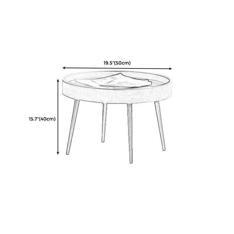 4 Legs Round Coffee Table Modern Wood Coffee Table in Brown/Black Clearhalo 'Coffee & Accent Tables' 'Coffee Tables' 'coffee_tables' 'furn' 'furn_coffee_tables' 'Furniture' 'furniture_coffee_tables' 'Living Room Furniture' 1200x1200_b3e55d1f-5baf-4030-9a46-fcb194933b59
