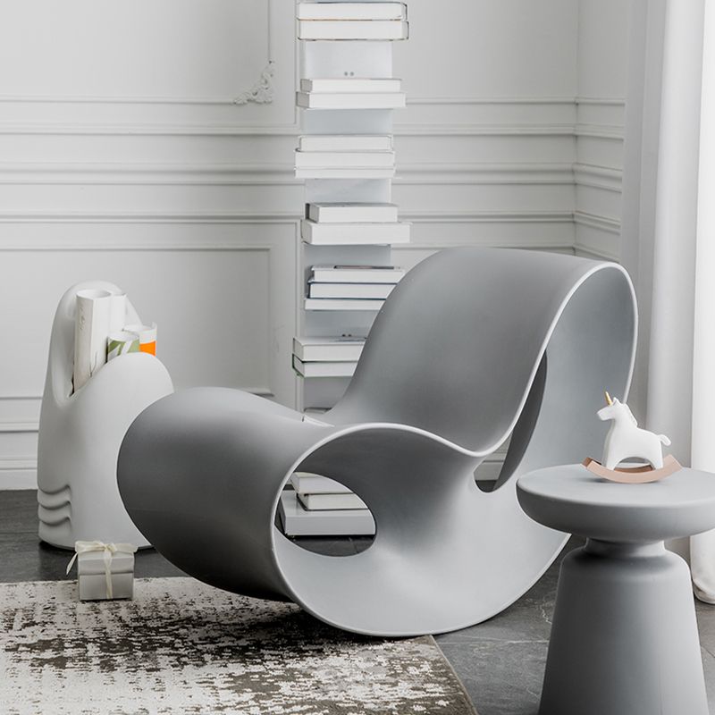 Silla de asiento de plástico moderna silla de plástico Rocking Accent Accent para sala de estar