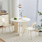 Modern Round Dining Table 3 White Legs Table for Dining Room Clearhalo 'Dining Tables & Seating' 'Dining Tables' 'dining_table' 'furn' 'furn_dining_table' 'Furniture' 'Kitchen & Dining Furniture' 1200x1200_b3e7a3e4-9271-41cf-af8b-ed83ef63f12c