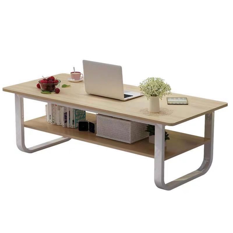 Modern Style Rectangular Wood-based Craft Blue/white/wood Coffee Table Clearhalo 'Coffee & Accent Tables' 'Coffee Tables' 'coffee_tables' 'Furniture' 'furniture_coffee_tables' 'Living Room Furniture' 1200x1200_b3e81adc-c3df-4d1b-84fb-895aeef63de8