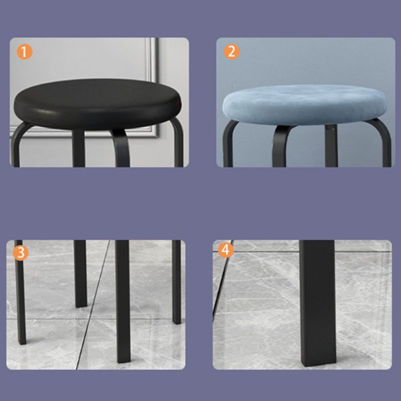 Modern Round Standard Solid Color Water Resistant Standard for Home Decor Clearhalo 'furn' 'furn_ottomans_poufs' 'Furniture' 'Living Room Furniture' 'Ottomans & Poufs' 'ottomans_poufs' 1200x1200_b3e85079-5895-472e-aacf-3dc1fa638961