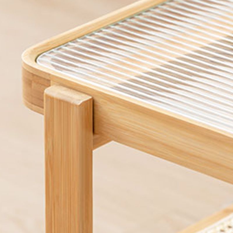 Minimalism Tropical Coffee Table Glass 4 Legs Storage Rectangular Coffee Cocktail Table Clearhalo 'Coffee & Accent Tables' 'Coffee Tables' 'coffee_tables' 'furn' 'furn_coffee_tables' 'Furniture' 'Living Room Furniture' 1200x1200_b3e8a0c7-25cf-4c5d-b180-04584d9017f8