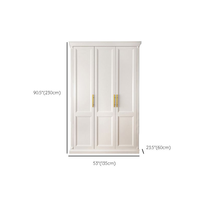 Solid Wood Wardrobe Armoire with Shelves French Country Wardrobe Cabinet Clearhalo 'Armoires & Wardrobes' 'armoires_wardrobes' 'Bedroom Furniture' 'furn' 'furn_armoires_wardrobes' 'Furniture' 1200x1200_b3eb2ce9-cb7f-4e57-8c53-de8af5269064