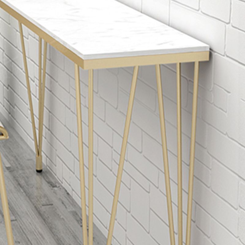 Tavolo da bar in stile glam interno in altezza da 42 pollici oro 4 gambe tavolo da bistro