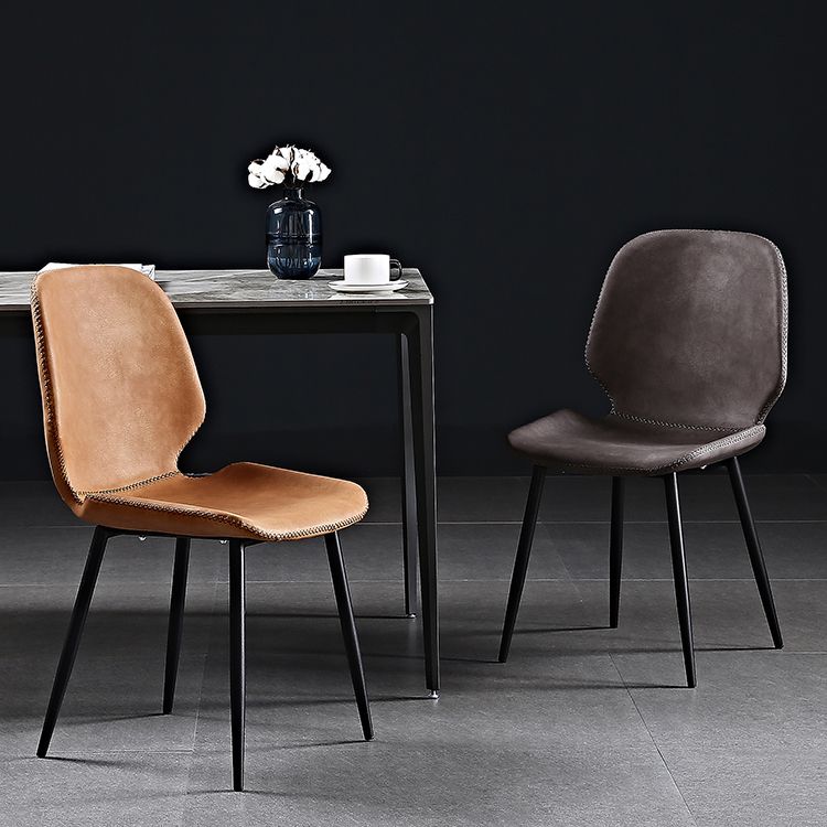 Industrial Metal Dining Side Chair Dining Room Wingback Armless Side Chair Clearhalo ' kitchen&dining_furn' 'Dining Chairs' 'Dining Tables & Seating' 'dining_chair' 'furn' 'furn_dining_chair' 'Furniture' 'furniture_dining_chair' 'Kitchen & Dining Furniture' 'kitchen' 1200x1200_b3ecdb1c-78a0-4a68-8628-925a2f3ffa2f