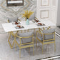 Table de fer et d'ardoise Glam Style Simple Home Living Room Rectangular Dining Table
