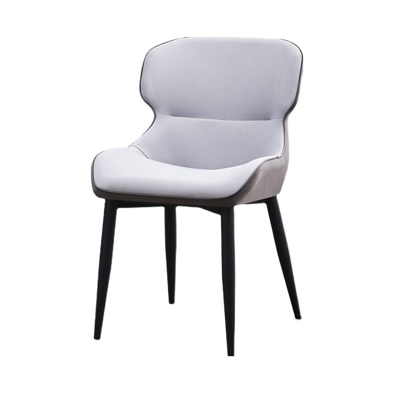 Contemporary Style Kitchen Metal Dining Chairs Dining Wingback Arm Side Chairs Clearhalo ' kitchen&dining_furn' 'Dining Chairs' 'Dining Tables & Seating' 'dining_chair' 'furn' 'furn_dining_chair' 'Furniture' 'furniture_dining_chair' 'Kitchen & Dining Furniture' 'kitchen' 1200x1200_b3eeb7f0-3f01-4246-a4a2-f347ef1459f3