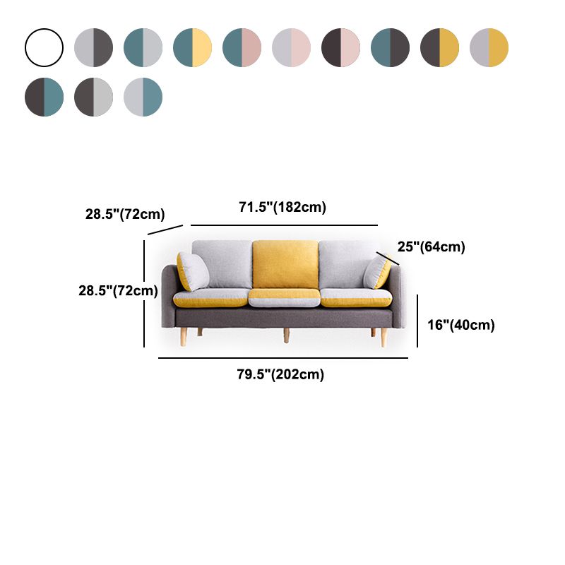 Linen Contemporary Square Arm Sofa Washable Standard Sofa for Living Room Clearhalo 'furn' 'furn_sofas' 'Furniture' 'furniture_sofas' 'Living Room Furniture' 'Sofa' 'sofas' 1200x1200_b3f08205-a15a-4780-b9f8-d19450f5de90