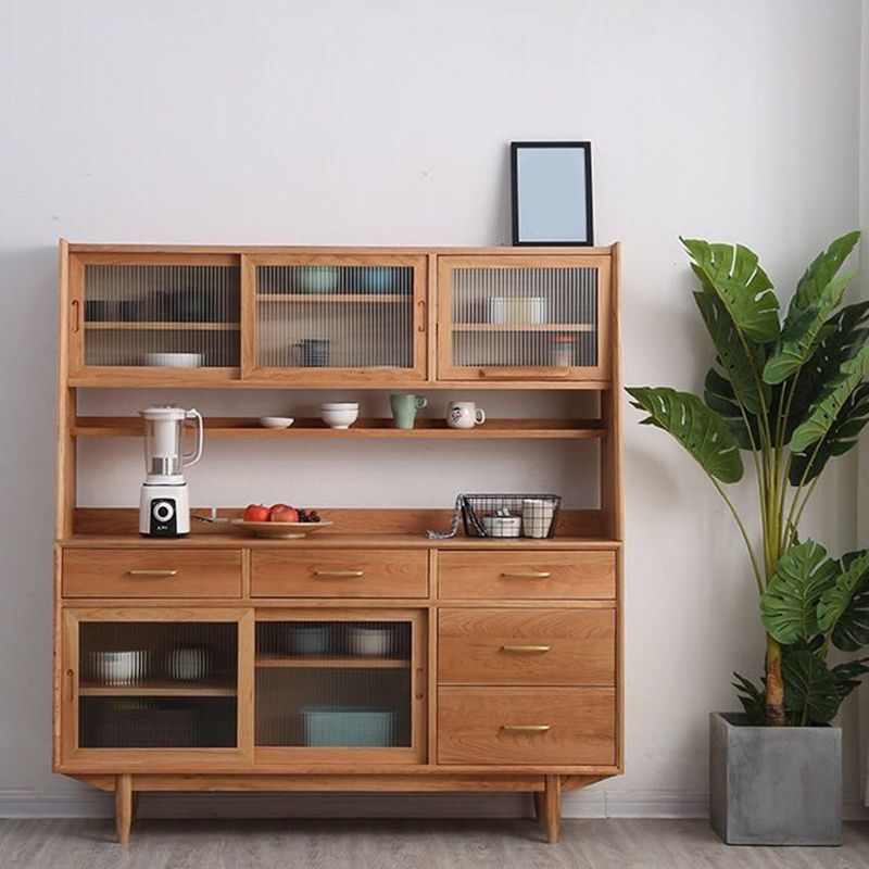 Hedendaags massief houten hok buffet multi-plank dineren hok voor eetkamer