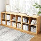 11.8 "De large étagère contemporaine fermée en bois naturel en bois naturel