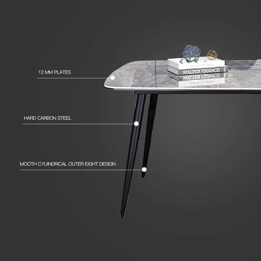 Rectangle Kitchen Table Industrial Dining Room Desk with 4 Legs