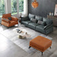 Interior Armrest Sponge Seat Leather/imitation Leather Filled Dark Green/orange Sofa Clearhalo 'furn' 'furn_sofas' 'Furniture' 'furniture_sofas' 'kitchen' 'kitchen_sofas' 'Living Room Furniture' 'Sofa' 'sofas' 1200x1200_b3f4cad9-b755-4b7e-9325-75fc5df37796
