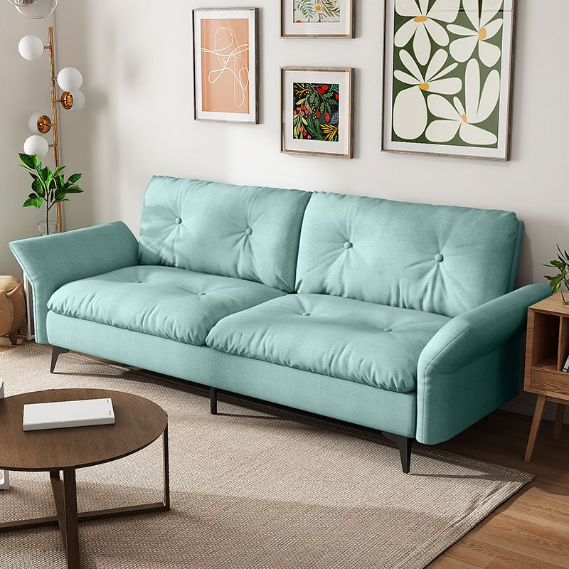 グラムタフトスプリットバックフレアアームリビングルーム2シーター静止ソファー