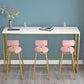 White Glam Style Bar Table in Faux Marble and Metal Bar Table for Living Room, Only Table Clearhalo 'Bar Furniture' 'Bar Tables' 'bar_tables' 'furn' 'furn_bar_tables' 'Furniture' 'furniture_bar_tables' 'Kitchen & Dining Furniture' 1200x1200_b3f6269a-c2b9-4bbb-8880-8a4f5e0c8e9e