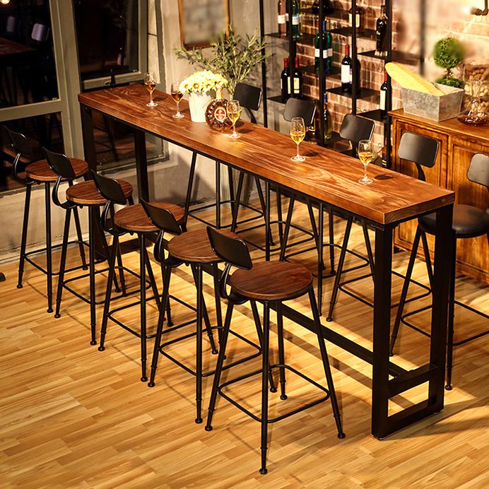 29.53" Industrial Bar and Counter Stool Low Back Stool with 4 Legs Clearhalo 'Bar Furniture' 'Bar Stools' 'bar_stools' 'furn' 'furn_bar_stools' 'Furniture' 'furniture_bar_stools' 'Kitchen & Dining Furniture' 1200x1200_b3f78c5c-2668-4c0b-afc4-3c7fc29a1bd5