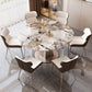 Modern Style Metal Dining Table Sintered Stone Top Table for Dining Room Clearhalo 'Dining Tables & Seating' 'Dining Tables' 'dining_table' 'furn' 'furn_dining_table' 'Furniture' 'furniture_dining_table' 'Kitchen & Dining Furniture' 1200x1200_b3f87b35-5c0a-41ff-8cf5-30b1b9756332