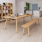 Table de réunion de bureau de style moderne en bois massif 4 jambes