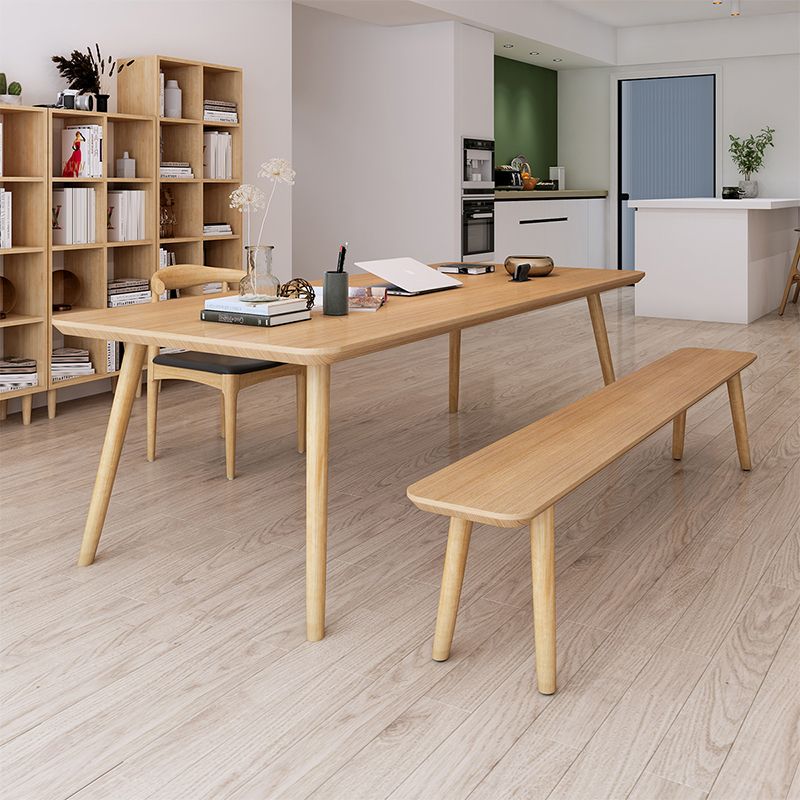 Table de réunion de bureau de style moderne en bois massif 4 jambes