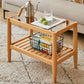 Modern Style Cocktail Table Beech Frame Glass Top Square/rectangular Coffee Table
