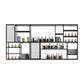 Metal and Wood Wine Holder Rack Wall Mounted Wine Racks in Black