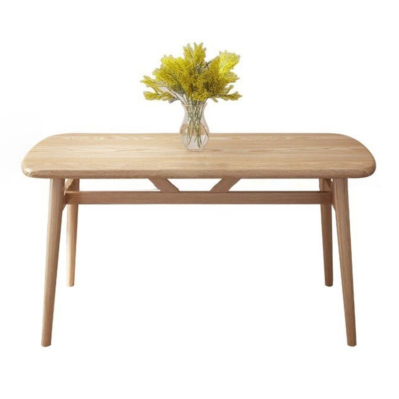 Rectangular Solid Wood Dining Table Modern Furniture with 4 Legs in Matte Finish Clearhalo 'Dining Tables & Seating' 'Dining Tables' 'dining_table' 'furn' 'furn_dining_table' 'Furniture' 'Kitchen & Dining Furniture' 1200x1200_b3fe8bd9-ccc0-4d18-88be-116c00acf3f7