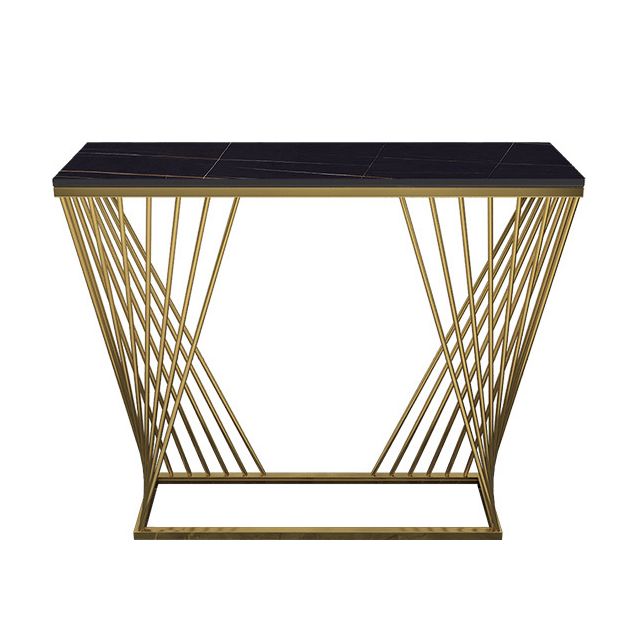 Modern Stone Console Sofa Table Rectangle Iron End Table for Hall Clearhalo 'Console Tables' 'console_tables' 'Entry & Mudroom Furniture' 'furn' 'furn_console_tables' 'Furniture' 1200x1200_b3fed9fd-485f-42c7-b96f-6ba3fee8c7c6