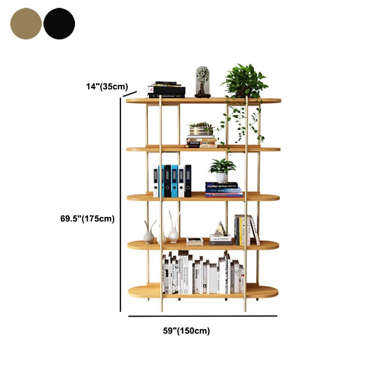 Etagere Bookcase Scandinavian Open Back Bookshelf with Shelves Clearhalo 'Bookcases' 'furn' 'furn_bookcases' 'Furniture' 'Office Furniture' 1200x1200_b3ffe120-78c0-4076-b0f2-1568a0eabb2d