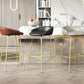 Faux Leather Bucket Seat Barstool Scandinavian Low Back Bar Stools