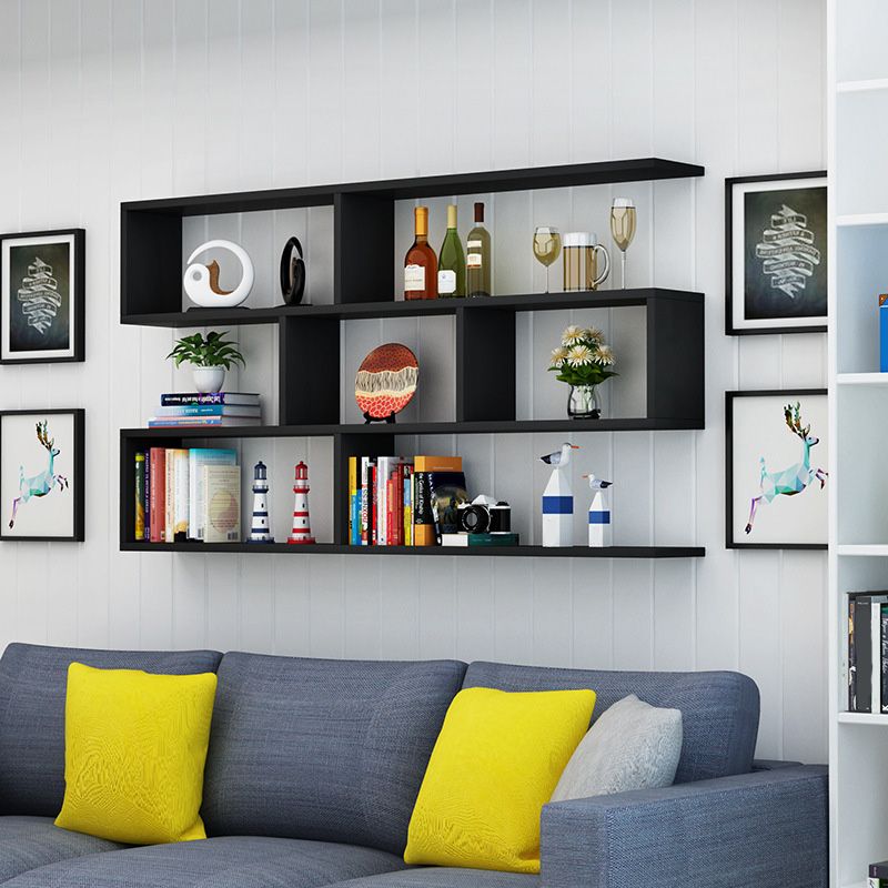 3-Tier 30" H Contemporary Floating Bookcase Wood Shelf Bookcase for Living Room Clearhalo 'Bookcases' 'furn' 'furn_bookcases' 'Furniture' 'Office Furniture' 1200x1200_b40023b3-fd85-491a-b1b8-d671b5812067