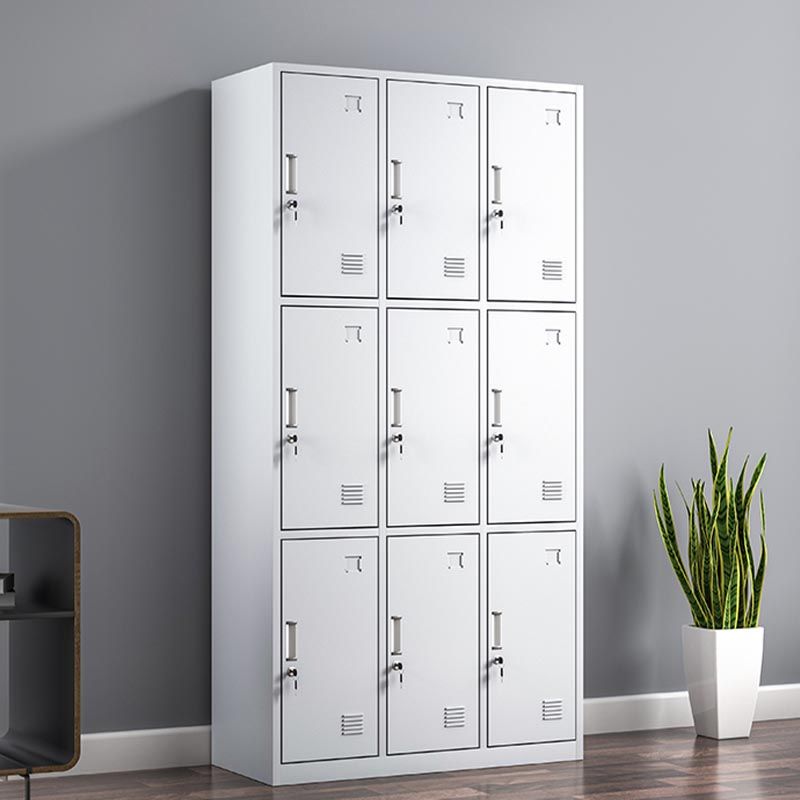 Hinged Modern Wardrobe Armoire Metal Wardrobe Cabinet for Home Clearhalo 'Armoires & Wardrobes' 'armoires_wardrobes' 'Bedroom Furniture' 'furn' 'furn_armoires_wardrobes' 'Furniture' 1200x1200_b401b7f2-930b-4595-a912-02607cb8a638