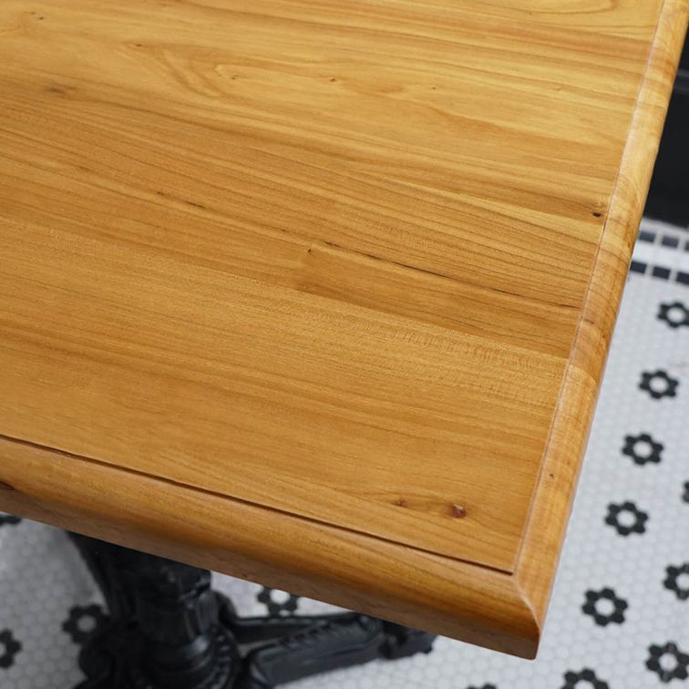 Industrial Solid Wood Dining Table Square Table with Metal Pedestal Base Clearhalo ' dining_table' 'Dining Tables & Seating' 'Dining Tables' 'furn' 'furn_dining_table' 'Furniture' 'furniture_dining_table' 'Kitchen & Dining Furniture' 'kitchen&dining_furn' 'kitchen' 'kitchen_dining_table' 1200x1200_b4030683-c4a6-4f83-bc3b-083e506236c5