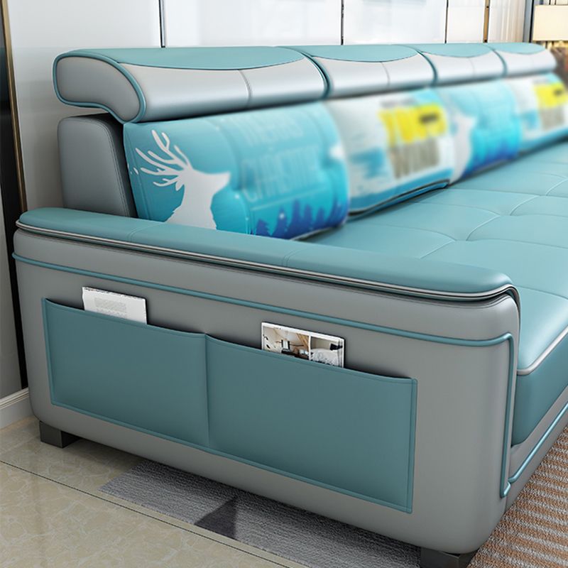 Square Arm L-Shape Right Hand Facing Sectional Sofa with Chaise Clearhalo 'furn' 'furn_sectionals' 'Furniture' 'furniture_sectionals' 'kitchen' 'kitchen_sectionals' 'Living Room Furniture' 'Sectionals' 1200x1200_b4030db9-444a-4cca-89a2-1875a879089a