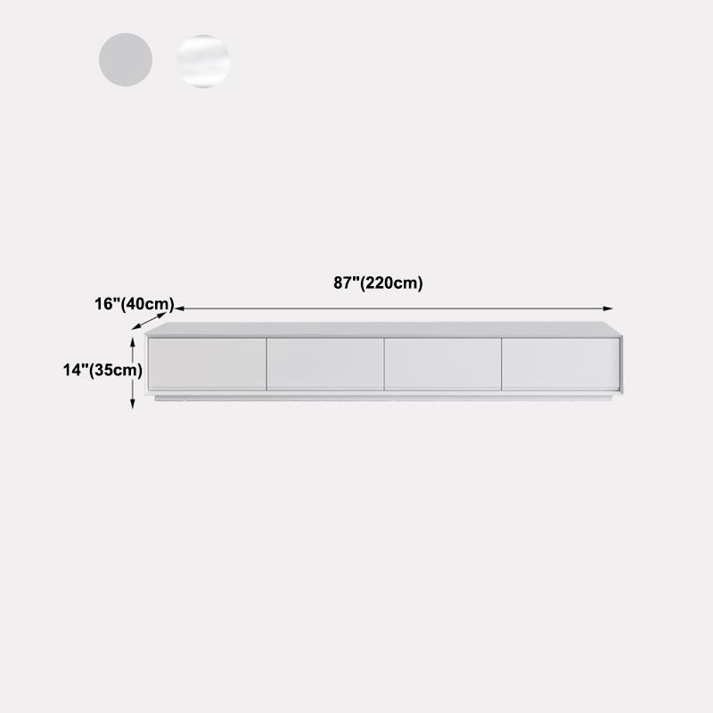 Contemporary TV Console White Wood/Stone Top TV Stand with Soft Close Drawers Clearhalo 'furn' 'furn_tv_stands_entertainment_centers' 'Furniture' 'Living Room Furniture' 'TV Stands & Entertainment Centers' 'TV Stands & Media Storage Furniture' 'tv_stands_entertainment_centers' 1200x1200_b40410eb-9d27-4f22-9d51-46f4d044cc53