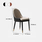 Leather Dining Chair Scandinavian Style Arm Solid Back Dining Side Chair for Home