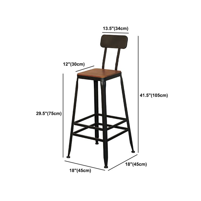 Industrial 1/7 Pieces Bar Table Set Rectangle Wood Counter Table with High Stools for Cafe